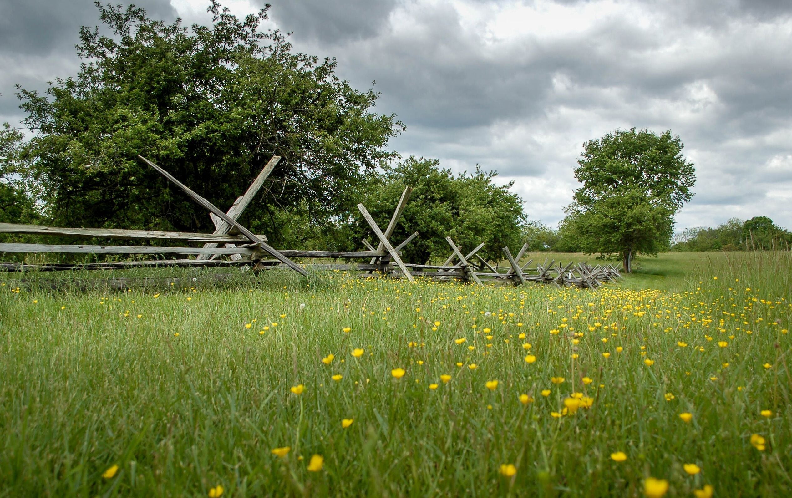 Civil War fence at New Market battlefield in Virginia