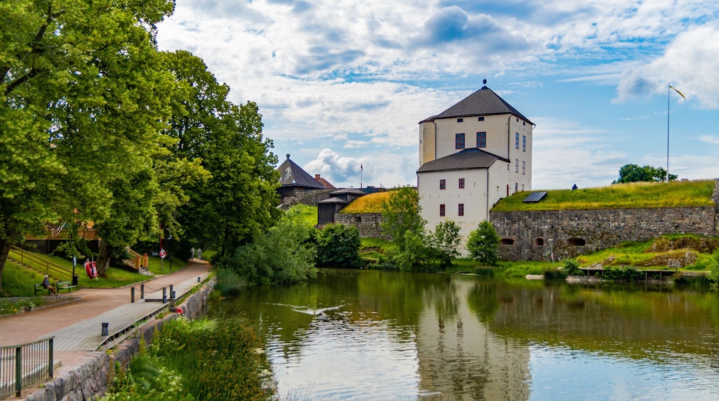 View of Nykoping castle, Sweden over the river.