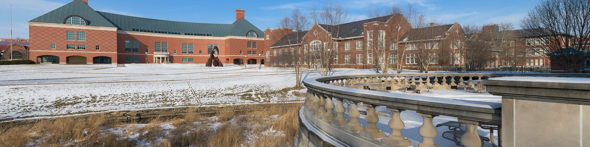 Bardeen Quadrangle and Grainger Engineering Library at the University of Illinois at Urbana-Champaign