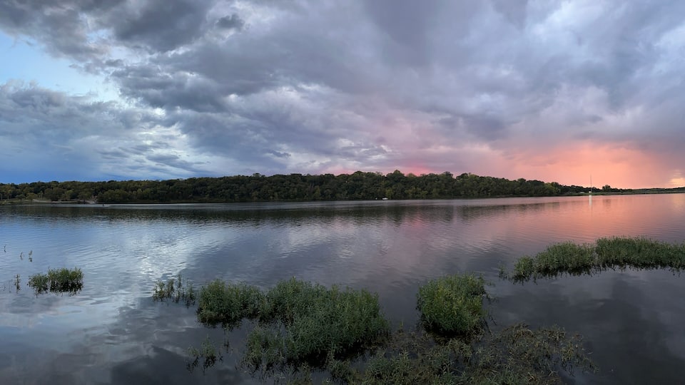 Storm Clouds and Golden Hour at Sunset in Olathe