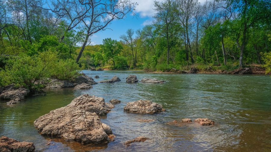 waterfalls on a summer day in the midwest