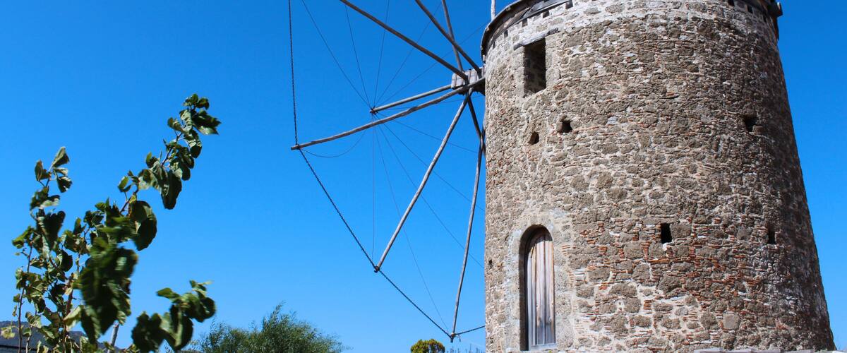 Historic wind mill Datca from Turkey