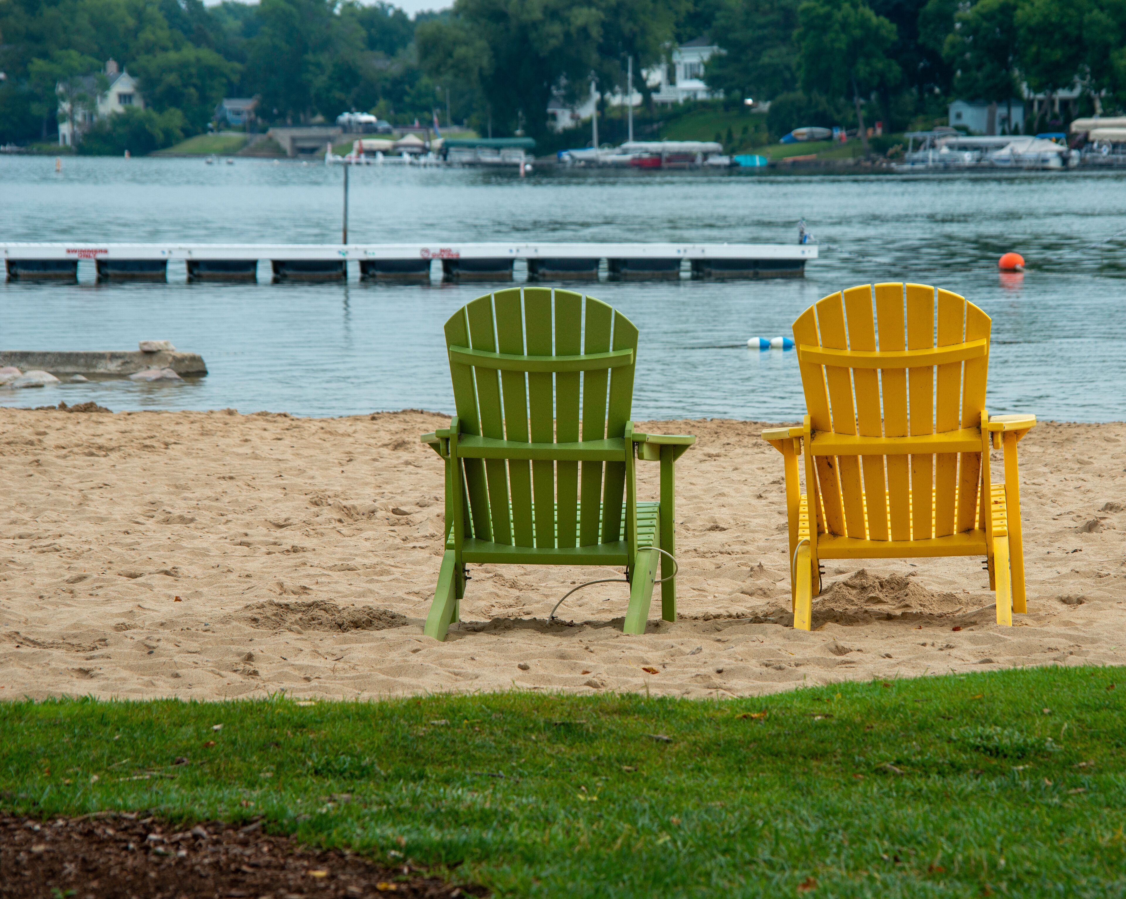 Beach in Oconomowoc Wisconsin in the Summer.