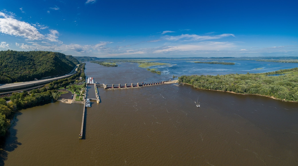 Mississippi river aerial view