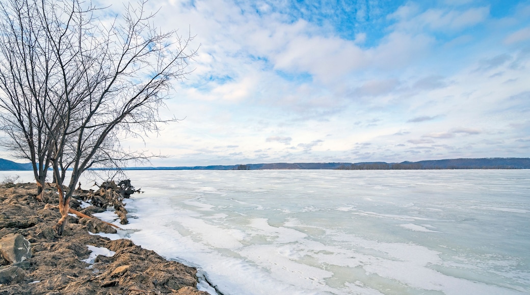 Frozen Rvier in the Upper Midwest