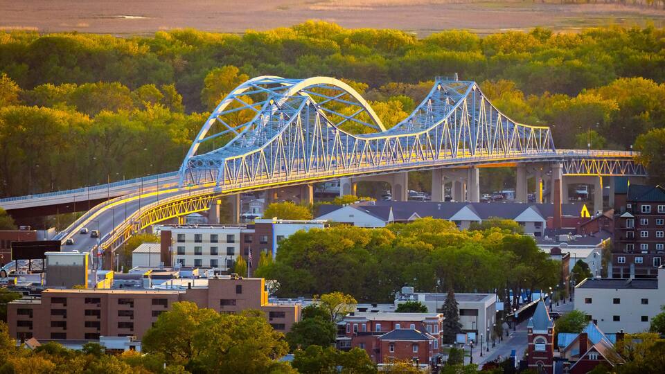 La Crosse Cass St Bridge at Sunset