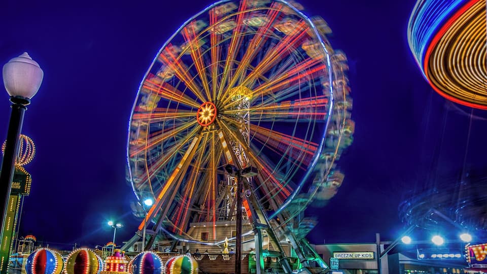 This is an old style fair on the Ocean City NJ board walk.