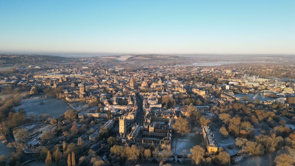 aerial view of Oxford