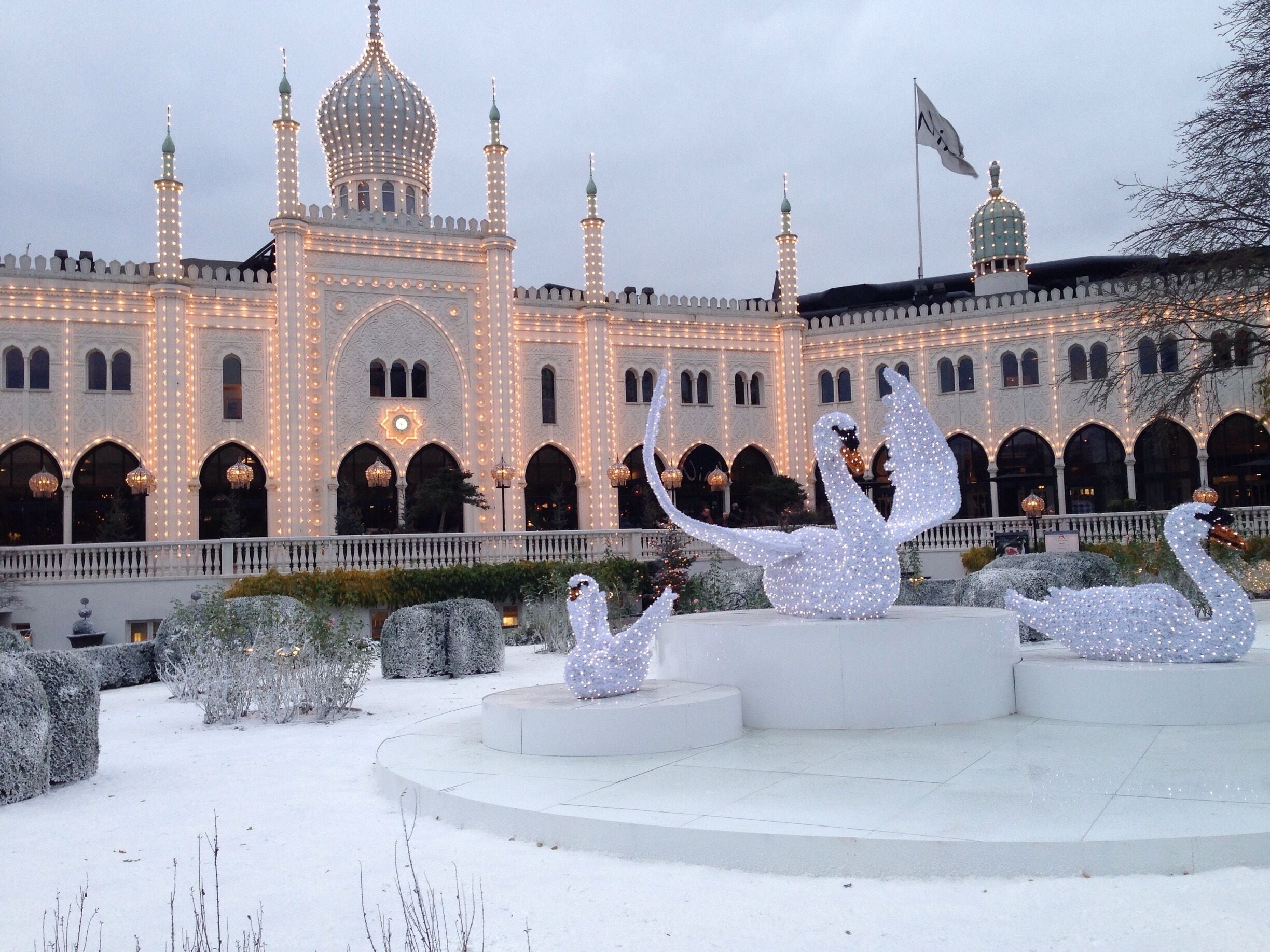 Perfect Christmas get away in the beautiful Nimb Hotel, Tivoli Gardens, Copenhagen. Ranked #40 on Conde Nast's lists of best hotels in the world, this beautiful Moorish inspired building provides the perfect setting in the Christmas market #architecture