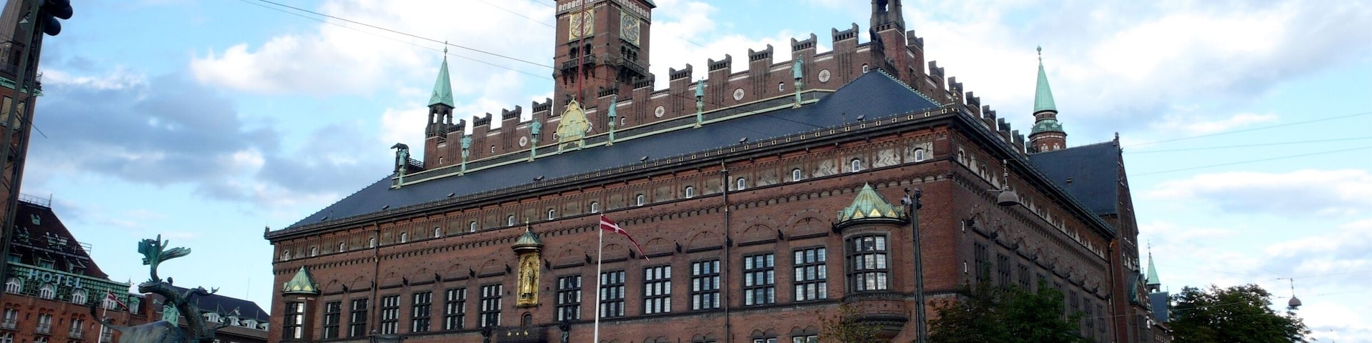 Copenhagen City Hall is the headquarters of the municipal council as well as the Lord mayor of the Copenhagen Municipality, Denmark. The building is situated on City Hall Square in central Copenhagen.
