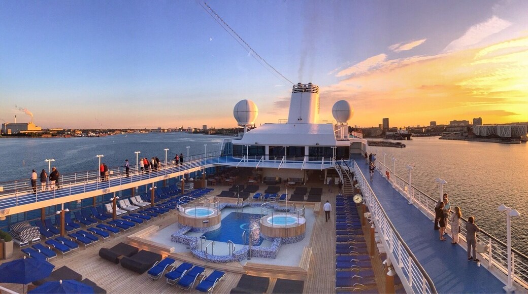 Sunset Leaving Copenhagen Harbour