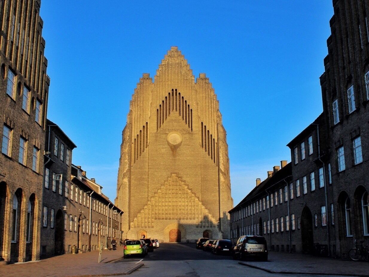 Gothic-style monumental church in Copenhagen. 6 millions of yellow bricks. Impressive!