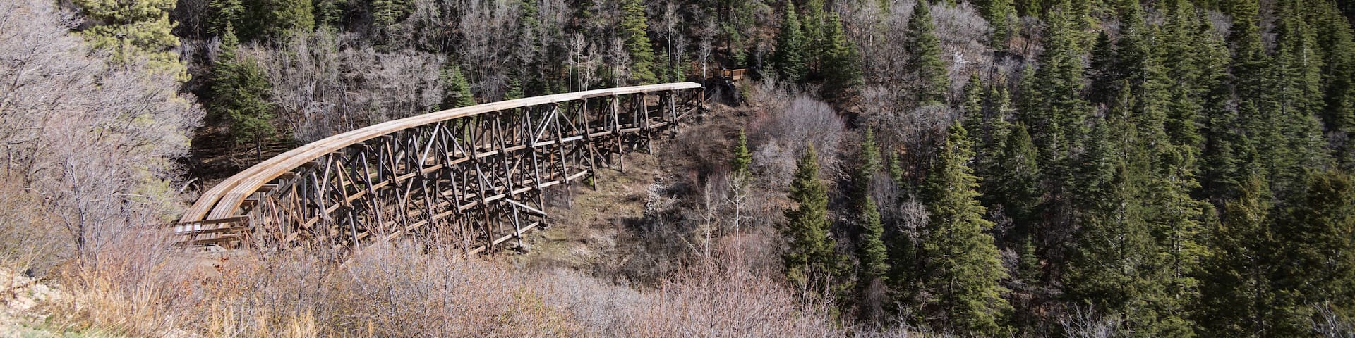Mexican Canyon Trestle, old wooden railroad trestle