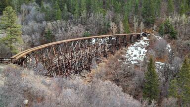 Tracks to nowhere in the mountains of New Mexico.