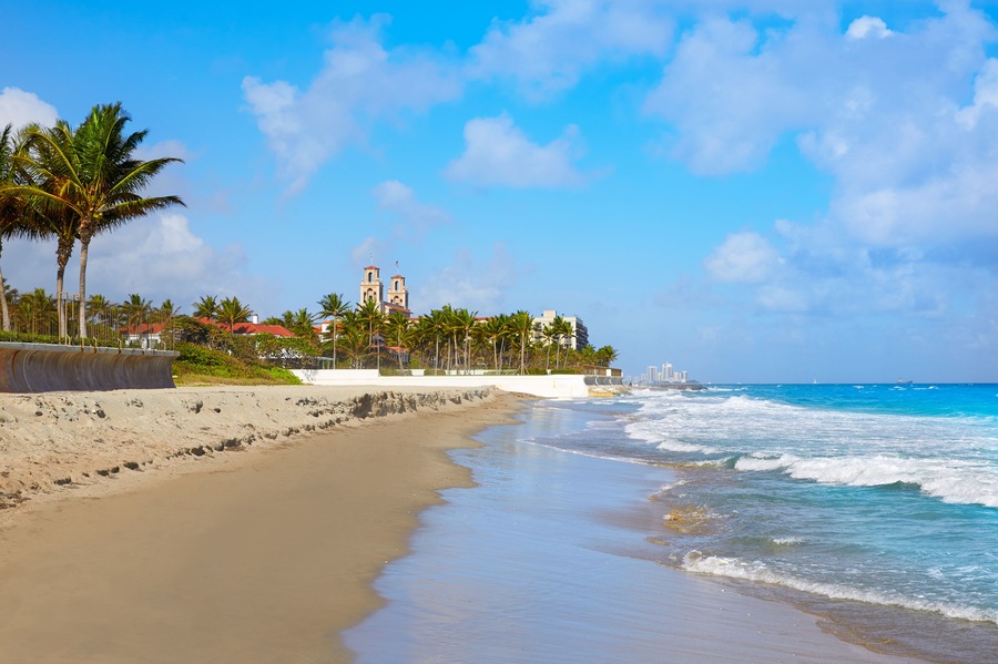 Palm Beach beach coastline Florida US