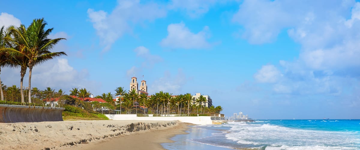 Palm Beach beach coastline Florida US