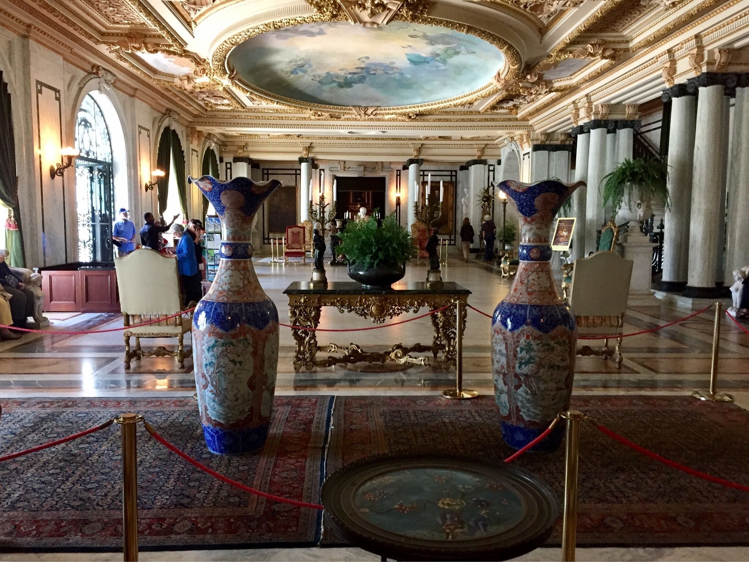 The Grand Hall of Whitehall. The home was built in just under 18 months and completed in 1902 as a wedding gift for Henry Flaglers third wife. 