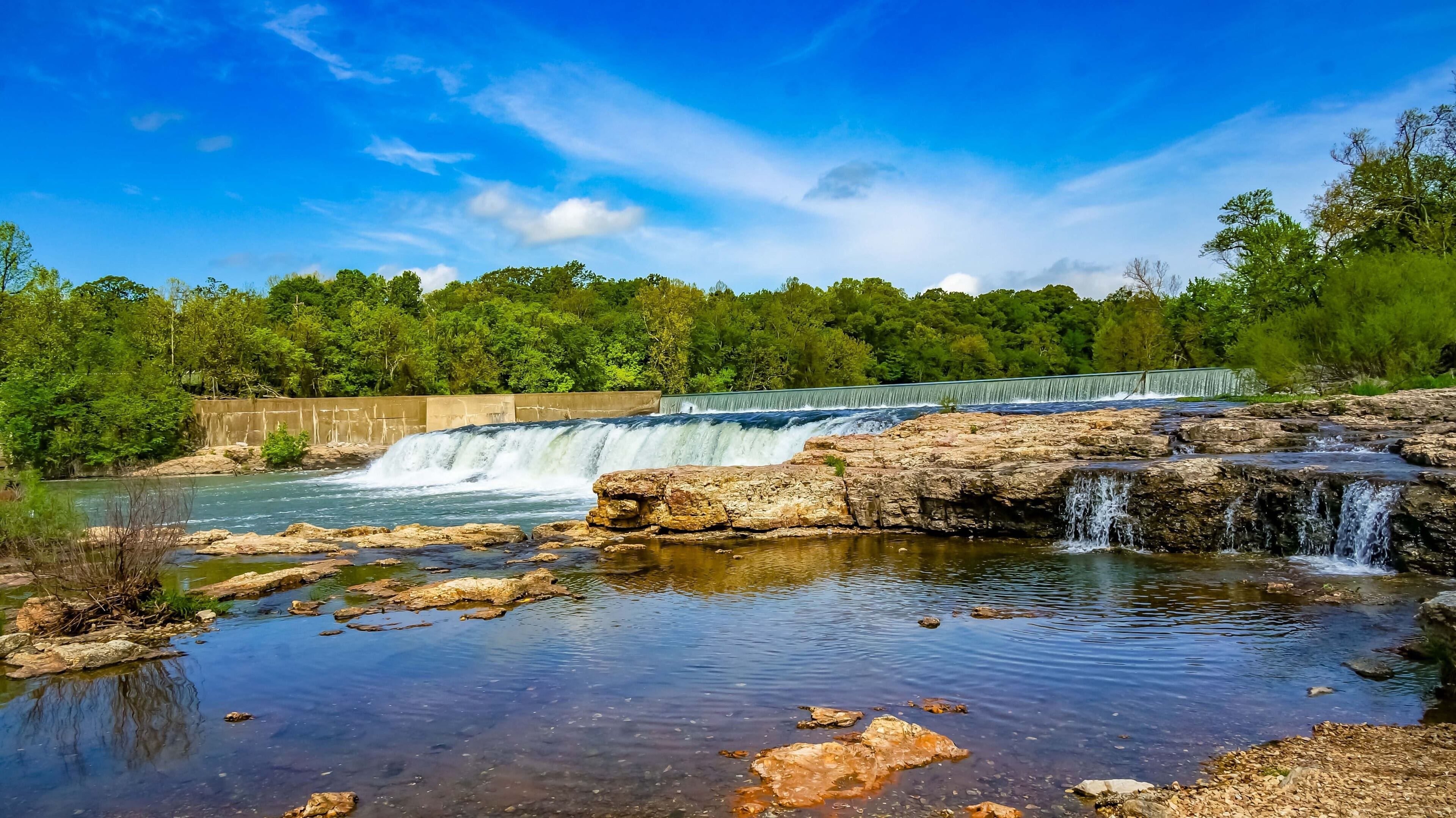 waterfalls on a summer day in the midwest