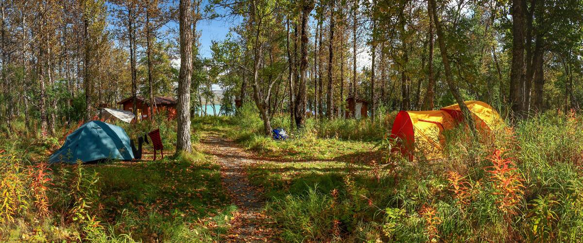 Brooks falls campground in Katmai NP, Alaska
