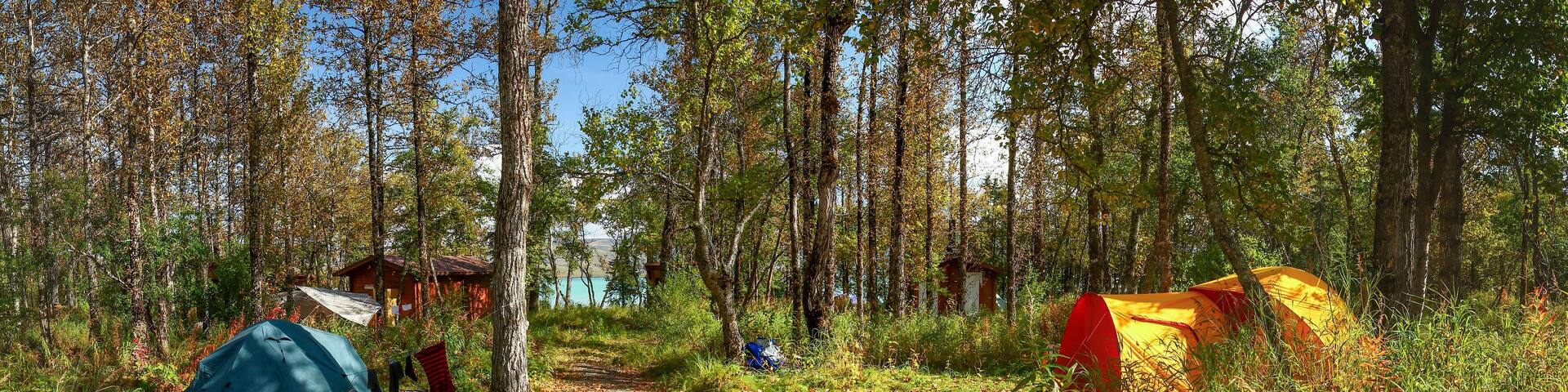 Brooks falls campground in Katmai NP, Alaska