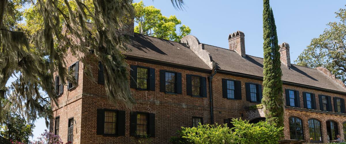 CHARLESTON, SC, USA - March 30, 2024: Main house Middleton Place is a plantation in Dorchester County, directly across the Ashley River from North Charleston, in the U.S. state of South Carolina.