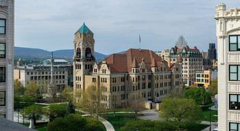 Lackawanna County Courthouse Square in downtown Scranton, Pennsylvania, April 2024