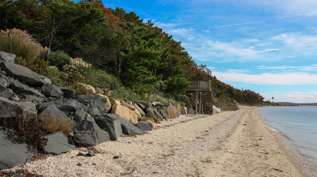 The West side of Nassau Point looking south to the end of the point