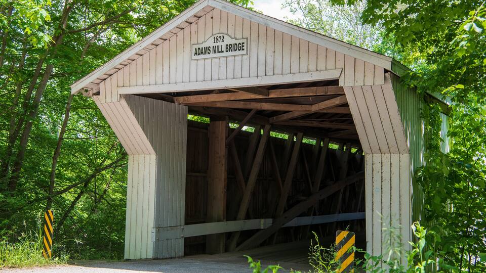 Adams Mill Covered Bridge, Cutler, Carroll County, Indiana