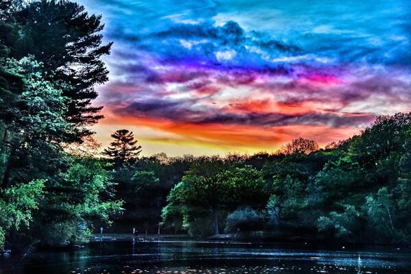 Rainbow flavored sunset at Slater Park