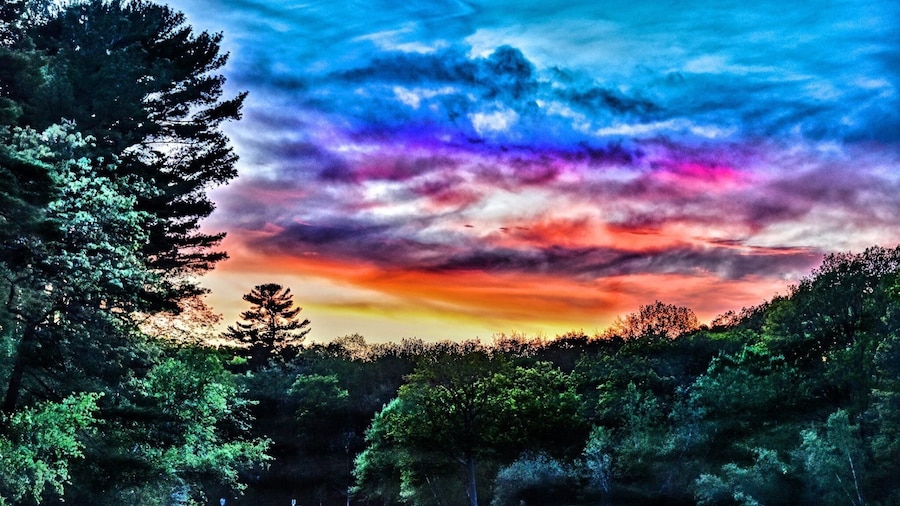 Rainbow flavored sunset at Slater Park