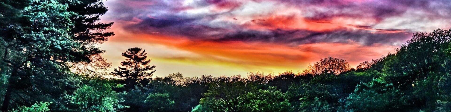 Rainbow flavored sunset at Slater Park