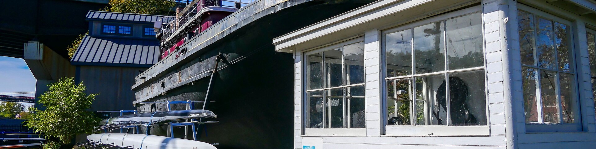 Kingston, New York USA The Historic Center on Roundout Creek which feeds into the Hudson River.