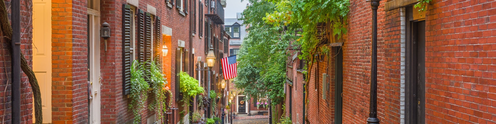 Acorn Street in Boston, Massachusetts
