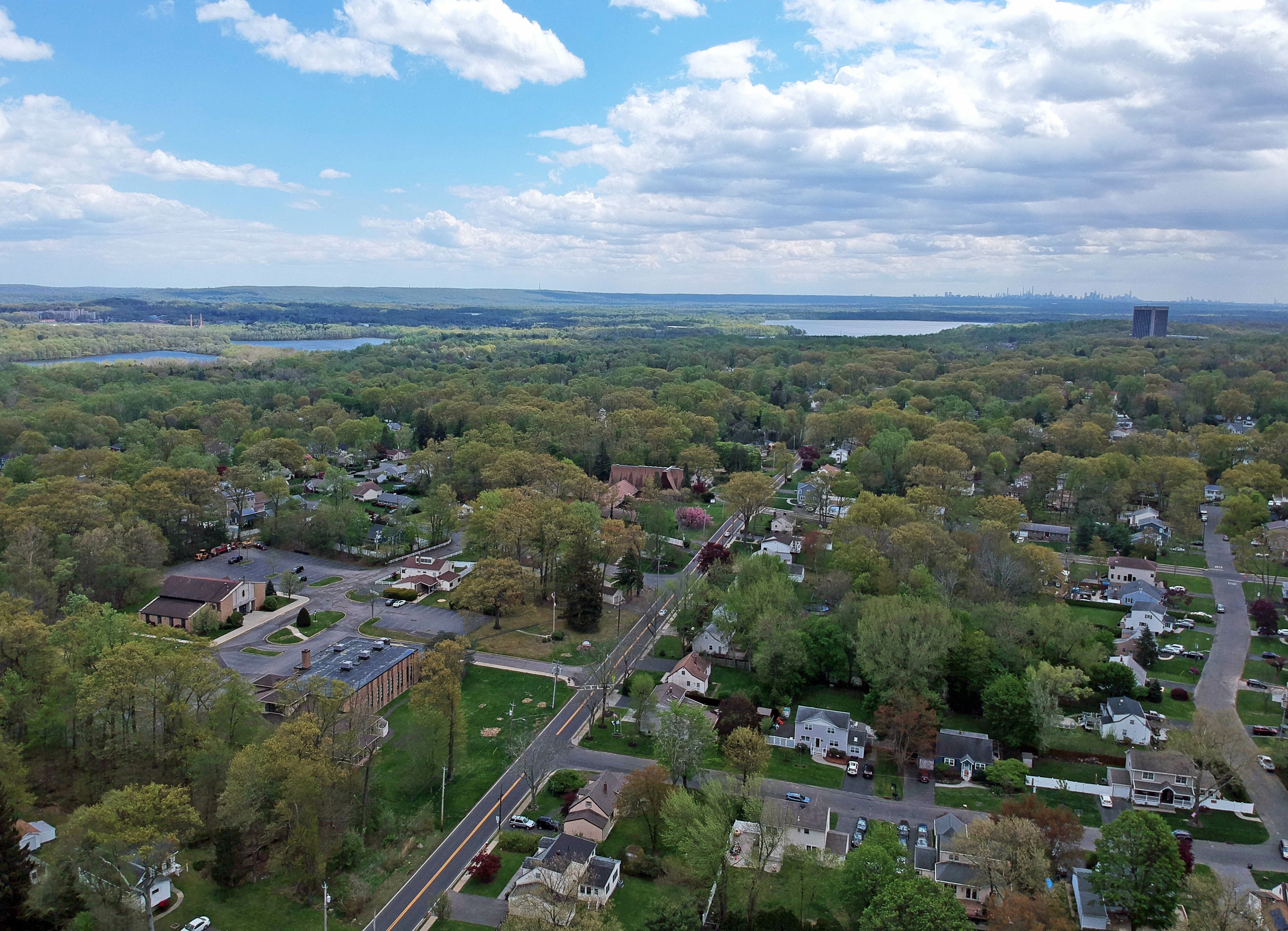 Aerial view of Pearl River, New York