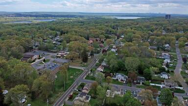 Aerial view of Pearl River, New York