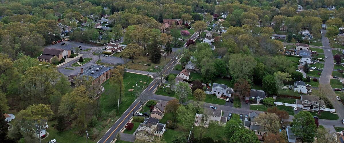 Aerial view of Pearl River, New York