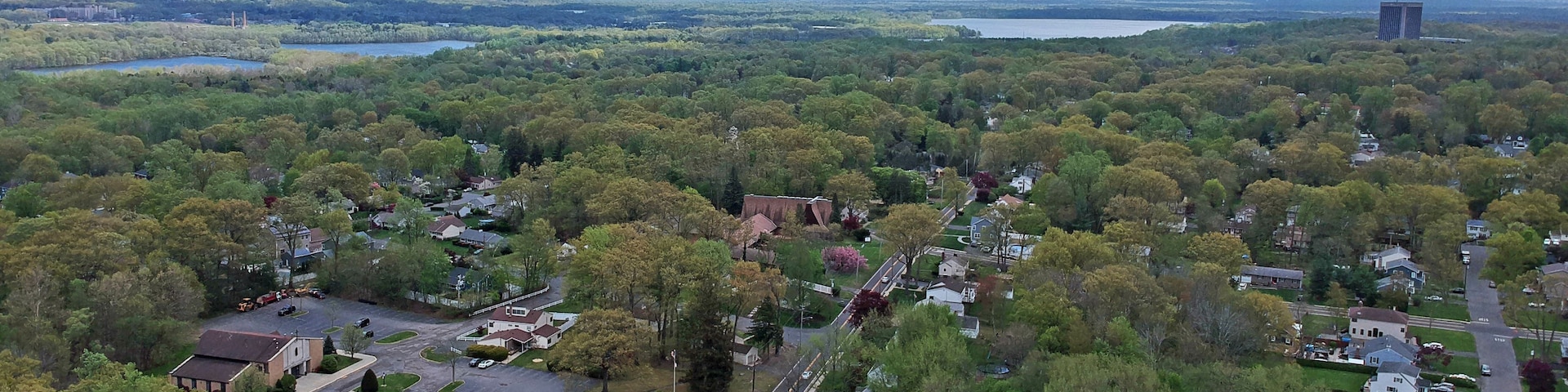 Aerial view of Pearl River, New York