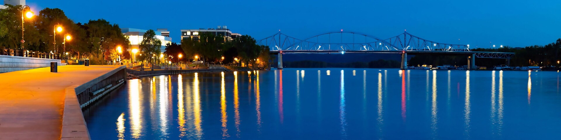 La Crosse Cass St Bridge Illuminated at Night