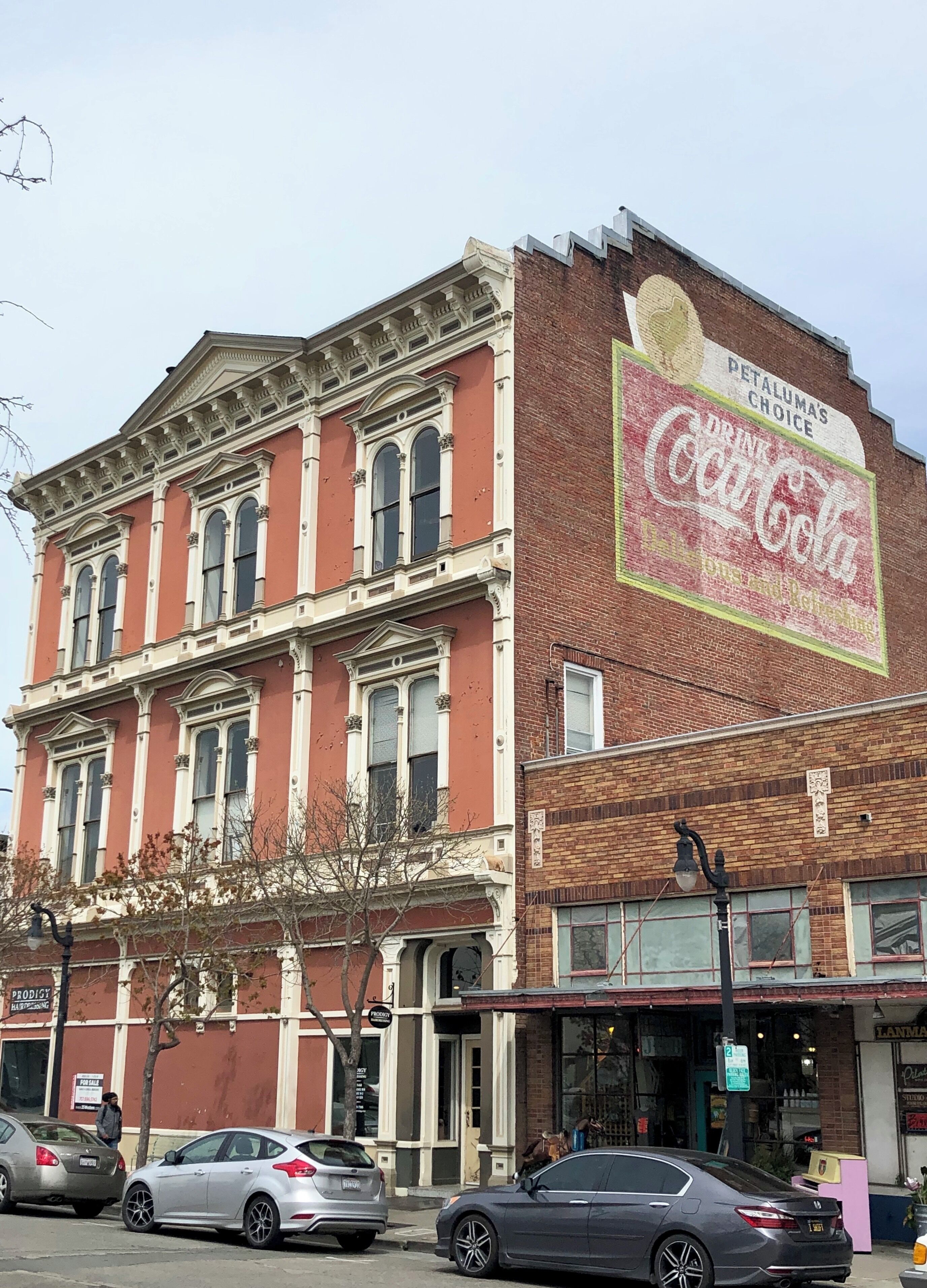 The historic section of downtown Petaluma contains lots of Victorian homes as well as a handful of iron front businesses. This one dates to 1885.