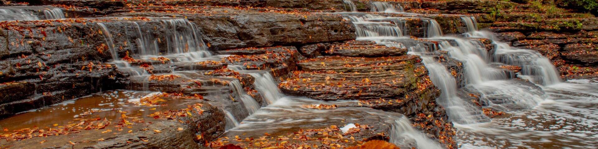 Campbell Falls in West Virginia in autumn
