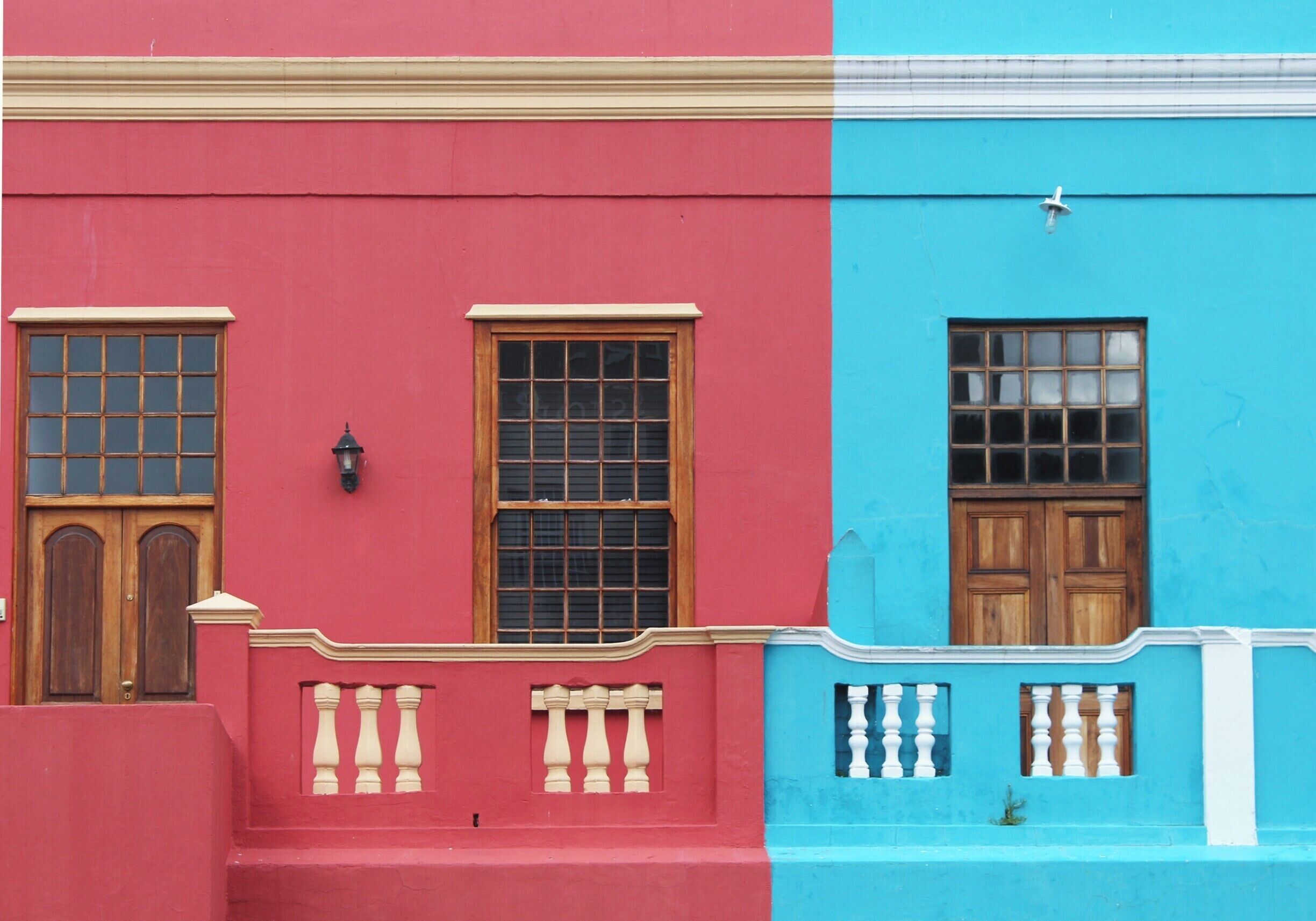 Close up of Bo-Kaap houses
