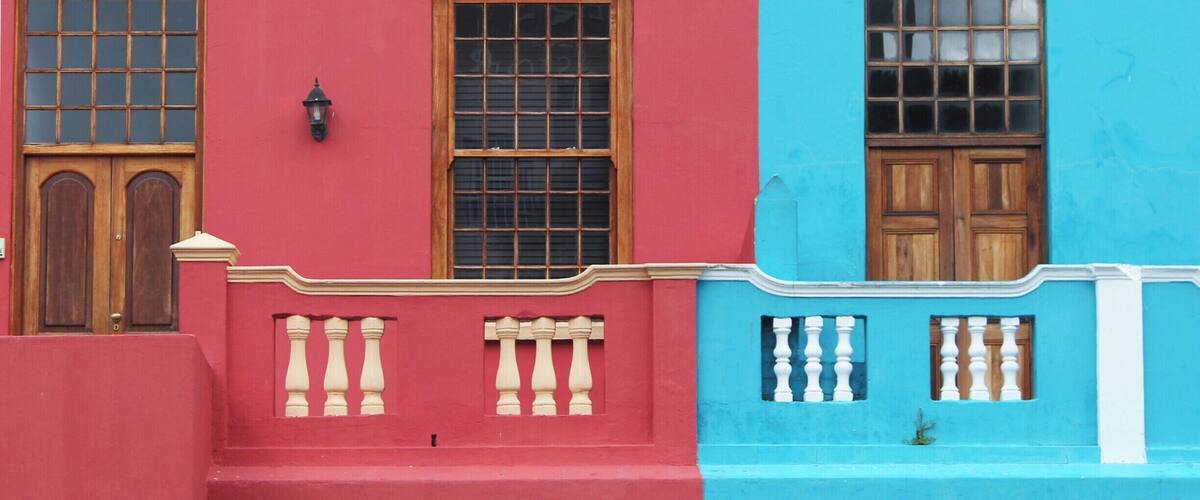 Close up of Bo-Kaap houses