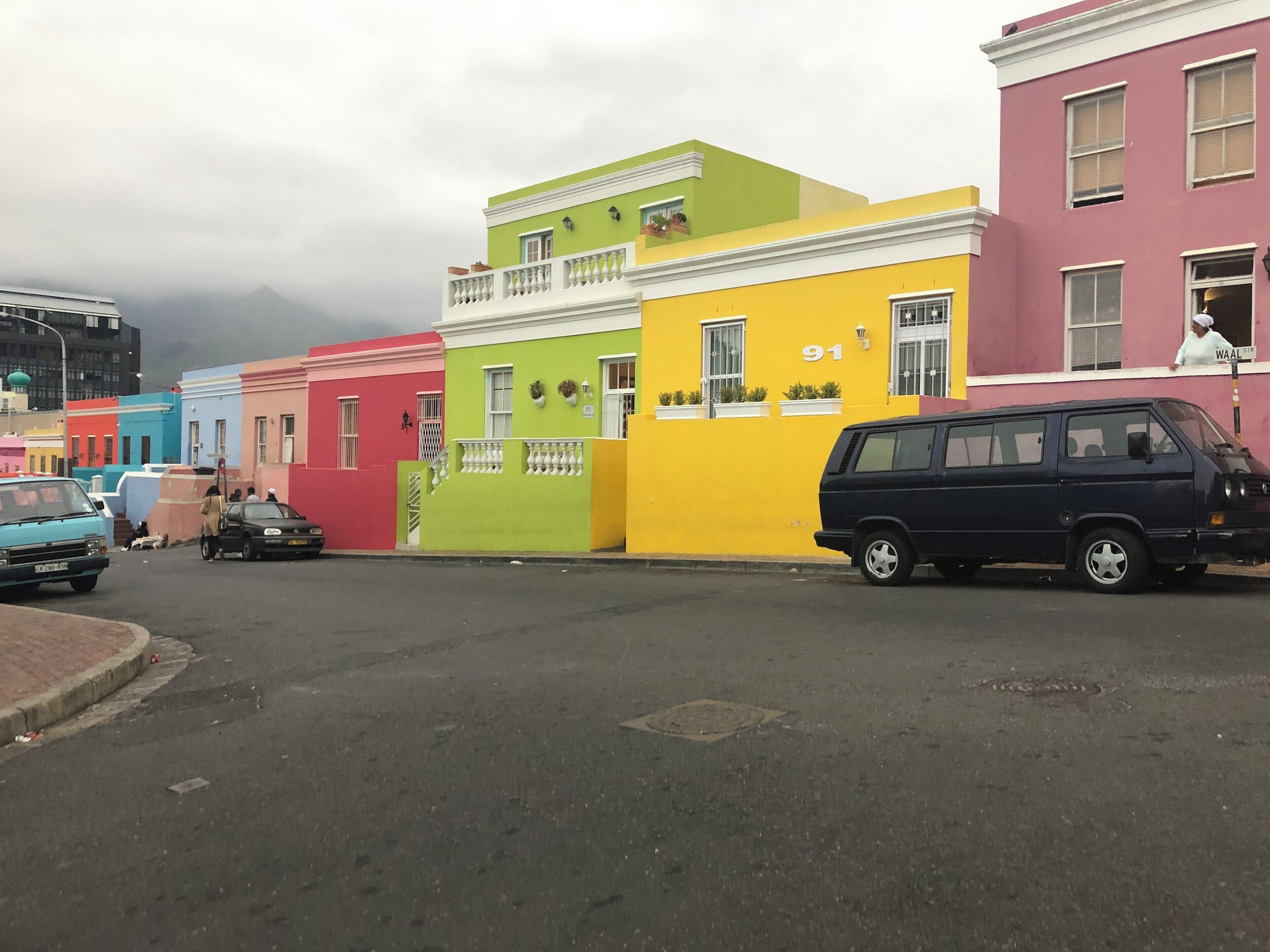Beautifully colorful and diverse Bo-Kaap where people with vast  cultural differences live in harmony together.
