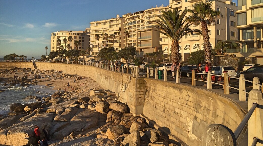 The boardwalk along Sea Point allows for great overlooks of the sea and little beaches. Scenic place for a stroll. #aboveitall #architecture #capetown