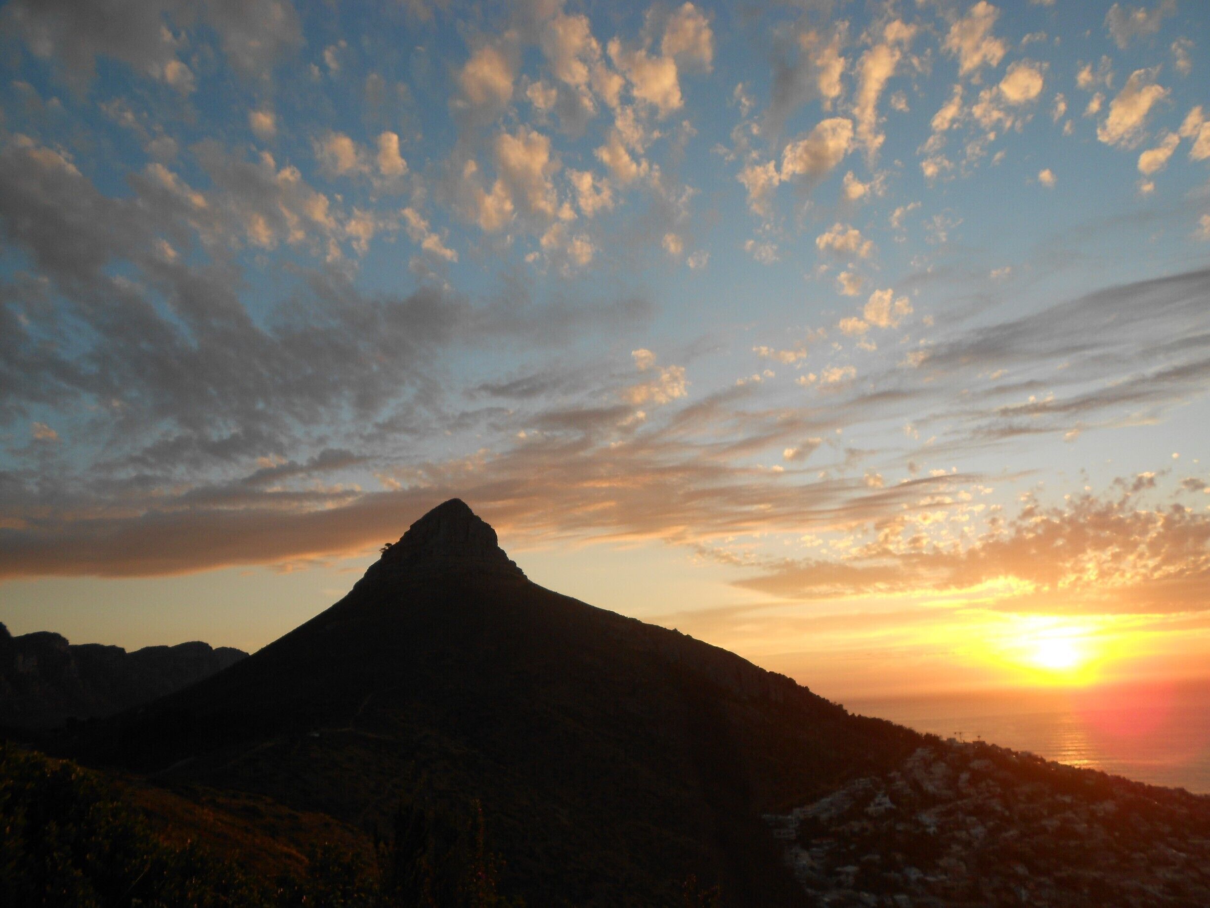 Sunset view from Signal Hill looking at Lionshead and Seapoint.