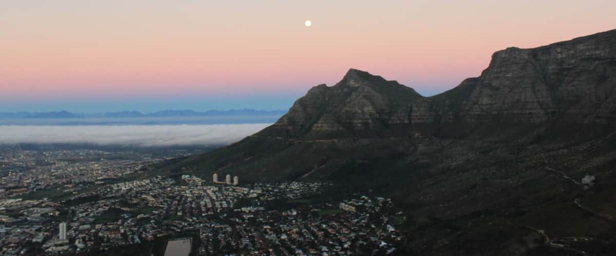Sunset / Full Moon Hiking is a tradition among local Capetonians and visitors alike. #Blue