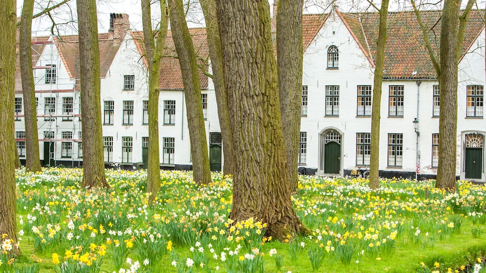 Bruges, Belgium; The Princely Beguinage of the Vineyard was founded in 1245. Nowadays there are no beguines anymore.