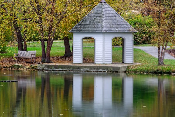 Gazebo And Pond