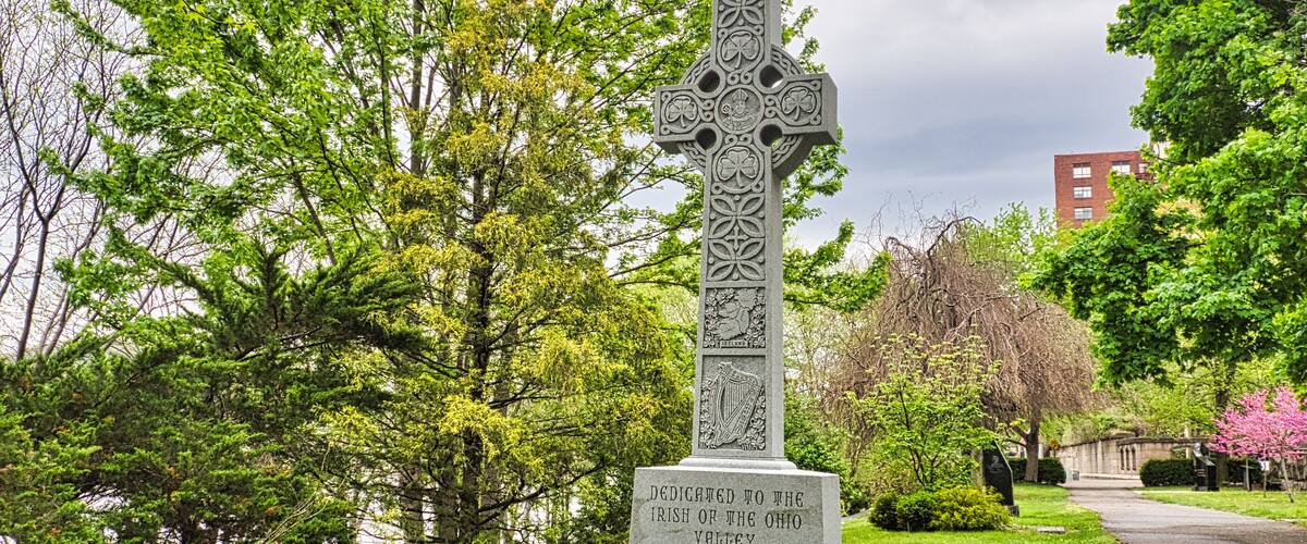 Celtic high cross commemorating the Irish of the Ohio Valley Wheeling WV USA