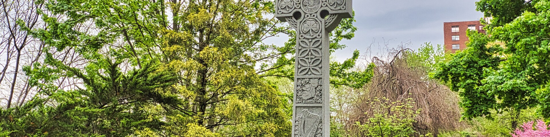 Celtic high cross commemorating the Irish of the Ohio Valley Wheeling WV USA